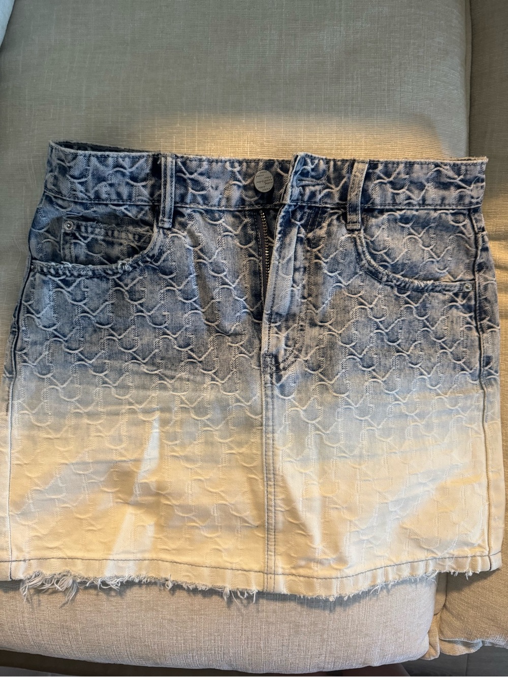 Miss Sixty Y2K Ombré Denim Mini Skirt Size XS